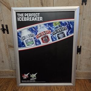 2005 Smirnoff Ice Twisted V 20x27 Framed Promo Advertising Chalkboard Sign-RARE!